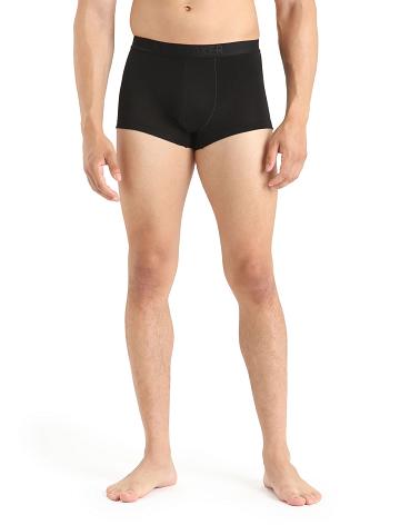 Black Men's Icebreaker Cool-Lite™ Merino Anatomica Trunks Underwear | USA 1290MQZA